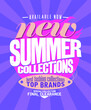 New summer collections available now, old style lettering banner design