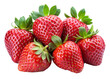 Red strawberries isolated on a white background. Fresh fruit concept.