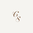 Luxury and Elegant initial monogram logo letter wedding concept design ideas GS