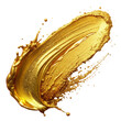 Gold color oil paint stroke PNG file