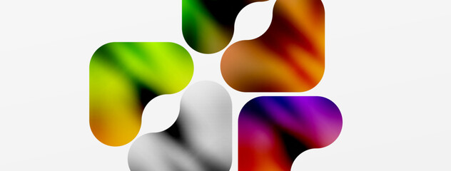 Poster - a rainbow colored logo with a white background High quality