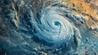 Eye of the Storm: Full Frame Satellite View of Massive Cyclone Formation
