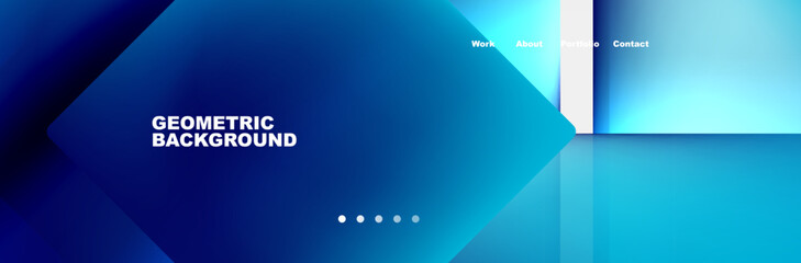 Aufkleber - Create a striking geometric background in electric blue with a mix of rectangles and squares. Perfect for display devices and multimedia gadgets