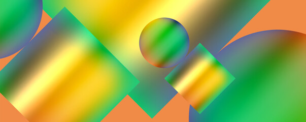 Poster - A vibrant and artistic closeup macro photograph showcasing a blurred image of colorful geometric shapes in electric blue, magenta, and various tints and shades, forming a captivating pattern