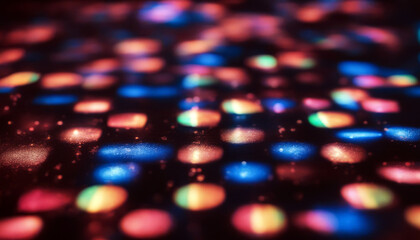 Wall Mural - disco the dark floor light shine laser night glow ray bright space design flash art colours star blu
