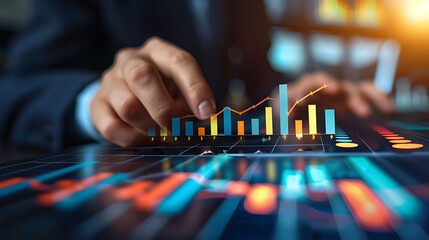 Wall Mural - Financial Growth Graphs