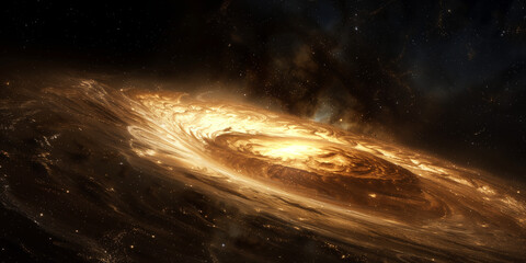 Wall Mural - design a galaxy texture with stars, nebulas, and cosmic swirls in a dark expanse.