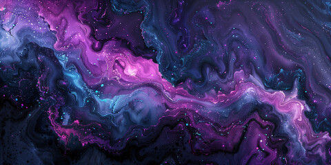 Wall Mural - Draw inspiration from natural phenomena such as auroras and solar flares to inform the color palette and texture of your abstract galaxy design, infusing it with an otherworldly luminosity and vibranc
