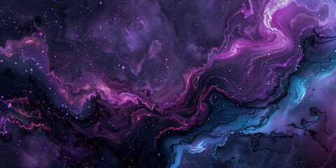Wall Mural - Draw inspiration from natural phenomena such as auroras and solar flares to inform the color palette and texture of your abstract galaxy design, infusing it with an otherworldly luminosity and vibranc
