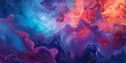 Wall Mural - Draw inspiration from natural phenomena such as auroras and solar flares to inform the color palette and texture of your abstract galaxy design, infusing it with an otherworldly luminosity and vibranc