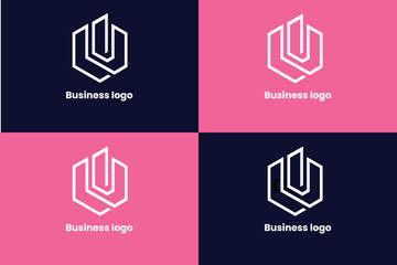 letter u 3d logo, letter lu 3d logo, logomark