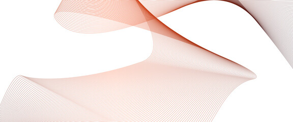 Poster - Vector colorful wave lines pattern on wave line dynamic wave of many lines on white background with space for your text design.