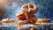 Bavarian delicious freshly baked and freshly prepared homemade soft pretzel. Generative Ai. 