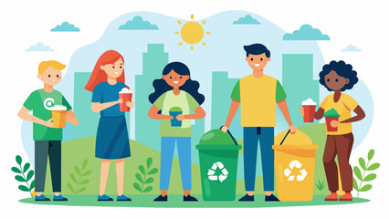 Wall Mural - A group dedicated to implementing a recycling program and reducing waste in their neighborhood.