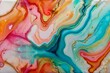 Colorful marble background made with watercolour painting, alcohol ink structure, bright contrast accent, luxury hand drawn art, fluid texture, liquid Generative AI