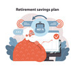 Retirement Savings Plan concept.