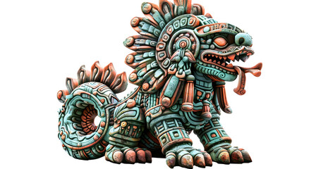 Wall Mural - a catalog of Tolteca god Quetzalcoatl ( The Feathered Serpent god, associated with learning, creation, and wind.)