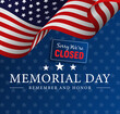 © MH - Sorry we are closed on Memorial Day Background