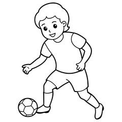 Wall Mural -          child who play football.
