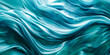Flowing Aqua Textured Silk Waves in Abstract Elegance