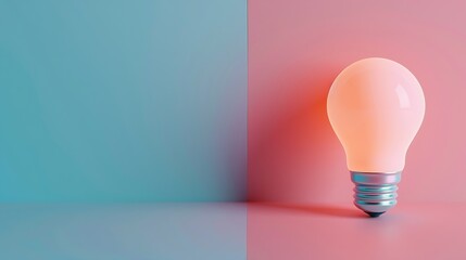 Aufkleber - One out unique idea light bulb concept  Flat lay : Generative AI