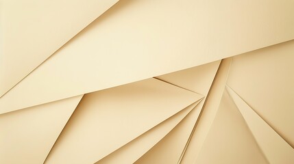 Poster - Beige colored paper texture background Minimal paper cut style composition with layers of geometric shapes and lines in shades of brown colors Top view : Generative AI