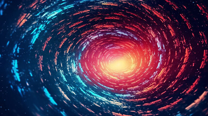 Wall Mural - Digital galaxy colorful black hole scene abstract graphic poster web page PPT background
