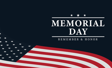 Wall Mural - Memorial Day Background Design Vector Illustration Happy Memorial Day poster