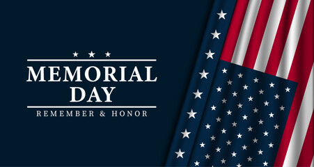 Wall Mural - Memorial Day Background Design Vector Illustration Happy Memorial Day poster