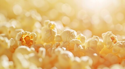 Poster - Beautiful background of popcorn for various uses Popcorn kernels in defocused spiral closeup Food texture pattern High quality photo : Generative AI