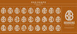 Simple line egg shape stamp letter B BB logo design set
