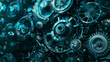 A robot's gears whirring as it processes large amounts of financial data