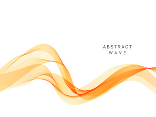 Wall Mural - Abstract smooth flow wave line background isolated on white