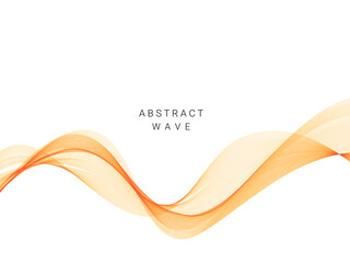 Wall Mural - Abstract smooth flow wave line background isolated on white