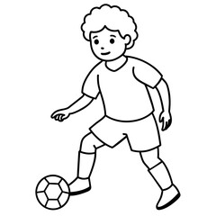 Wall Mural -          child who play football.
