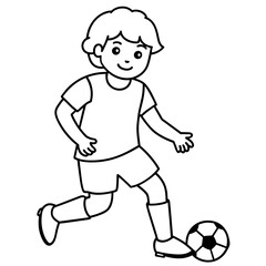 Wall Mural -          child who play football.
