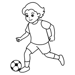 Wall Mural -          child who play football.
