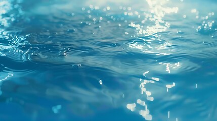 Poster - Blue water surface background studio shot : Generative AI
