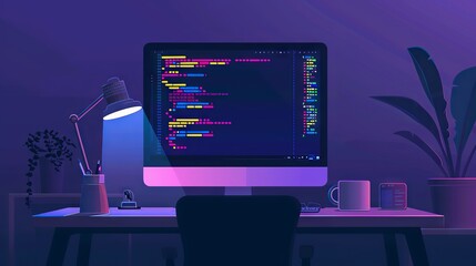 Wall Mural - Frontend web development: detailed java and java script code for website creation - A programming concept showcase