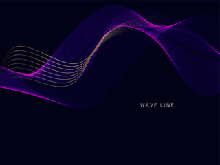 Wall Mural - Blue flowing line technology design background vector