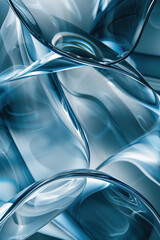 Poster - Abstract background with reflections and caustics. Hi-tech. Futuristic background image. Created with Generative AI technology.
