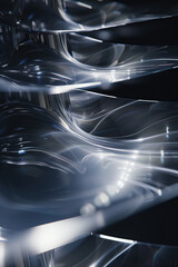 Poster - Abstract background with reflections and caustics. Hi-tech. Futuristic background image. Created with Generative AI technology.
