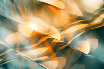 Poster - Abstract background with reflections and caustics. Hi-tech. Futuristic background image. Created with Generative AI technology.