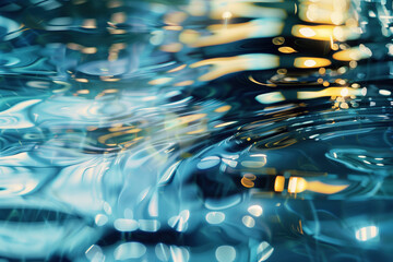 Poster - Abstract background with reflections and caustics. Hi-tech. Futuristic background image. Created with Generative AI technology.