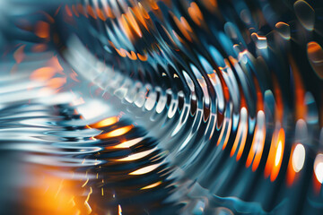 Poster - Abstract background with reflections and caustics. Hi-tech. Futuristic background image. Created with Generative AI technology.