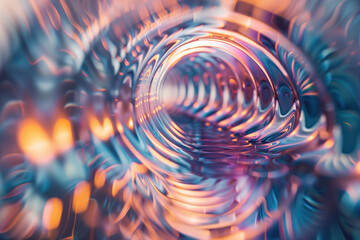 Poster - Abstract background with reflections and caustics. Hi-tech. Futuristic background image. Created with Generative AI technology.