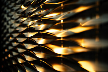 Poster - Abstract background with reflections and caustics. Hi-tech. Futuristic background image. Created with Generative AI technology.