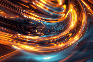 Poster - Abstract background with reflections and caustics. Hi-tech. Futuristic background image. Created with Generative AI technology.