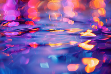 Poster - Abstract background with reflections and caustics. Hi-tech. Futuristic background image. Created with Generative AI technology.