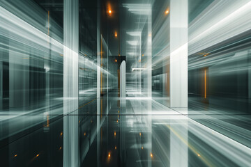Poster - Abstract background with reflections and caustics. Hi-tech. Futuristic background image. Created with Generative AI technology.